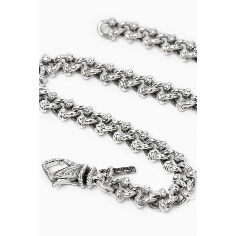 Emanuele Bicocchi - Knotted Chain Bracelet in Sterling Silver