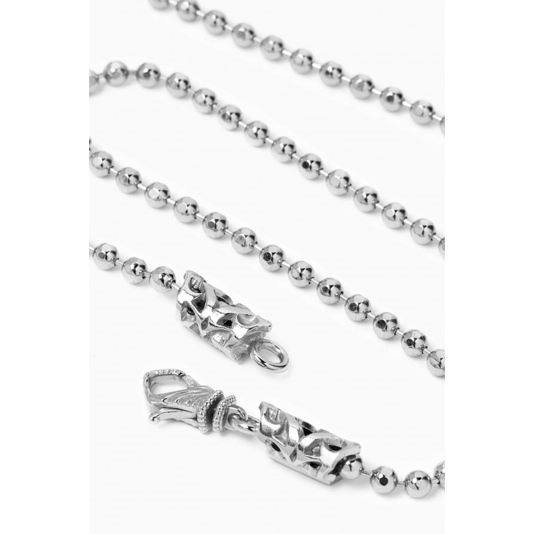 Emanuele Bicocchi - Essential Beaded Chain Necklace in Sterling Silver