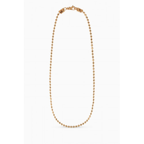 Emanuele Bicocchi - Essential Beaded Chain Necklace in 24kt Gold-plated Sterling Silver