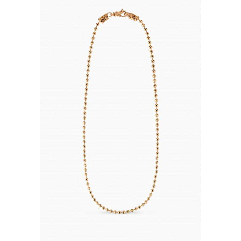 Emanuele Bicocchi - Essential Beaded Chain Necklace in 24kt Gold-plated Sterling Silver