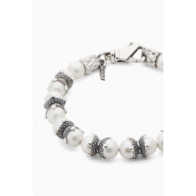 Emanuele Bicocchi - Large Pearl Bracelet in Sterling Silver