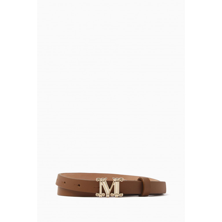Max Mara - Mgraziata Monogram Belt in Leather