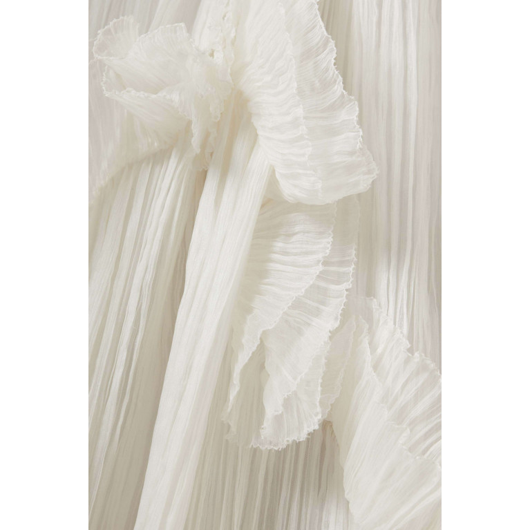 Maria Lucia Hohan - Zadie B Ruffled Maxi Dress in Silk Mousseline