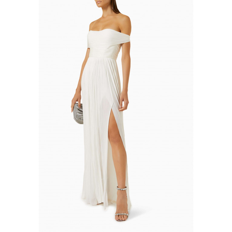 Maria Lucia Hohan - Theia B Off-Shoulder Maxi Gown in Silk Tulle
