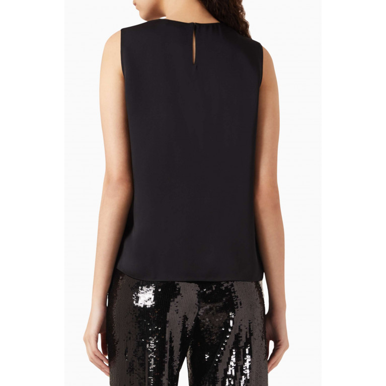 Theory - Straight-Fit Sleeveless Blouse in Silk Black