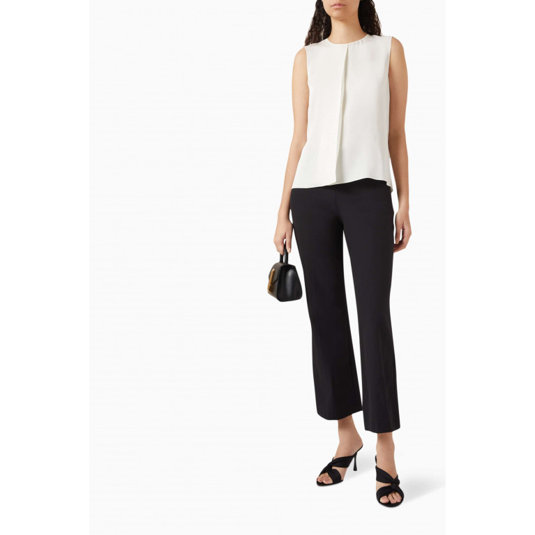 Theory - Straight-Fit Sleeveless Blouse in Silk Neutral