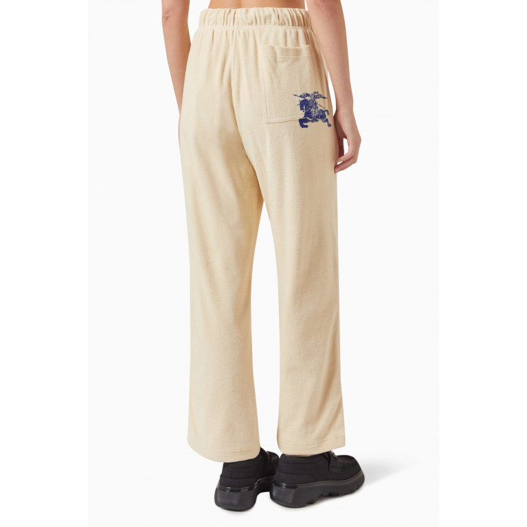 Burberry - Equestrian Knight Print Pants in Cotton Towelling