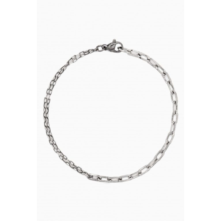 The Monotype - The Harry Anchor to Anchor Chain Bracelet in Silver-tone Brass