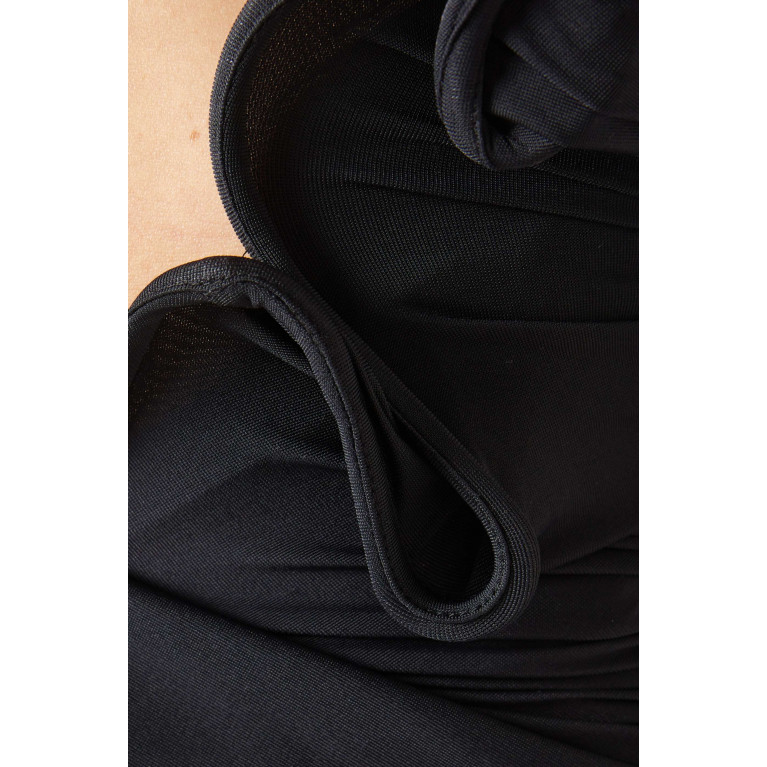 Christopher Esber - Venusa Plunge Shirt Dress in Mesh