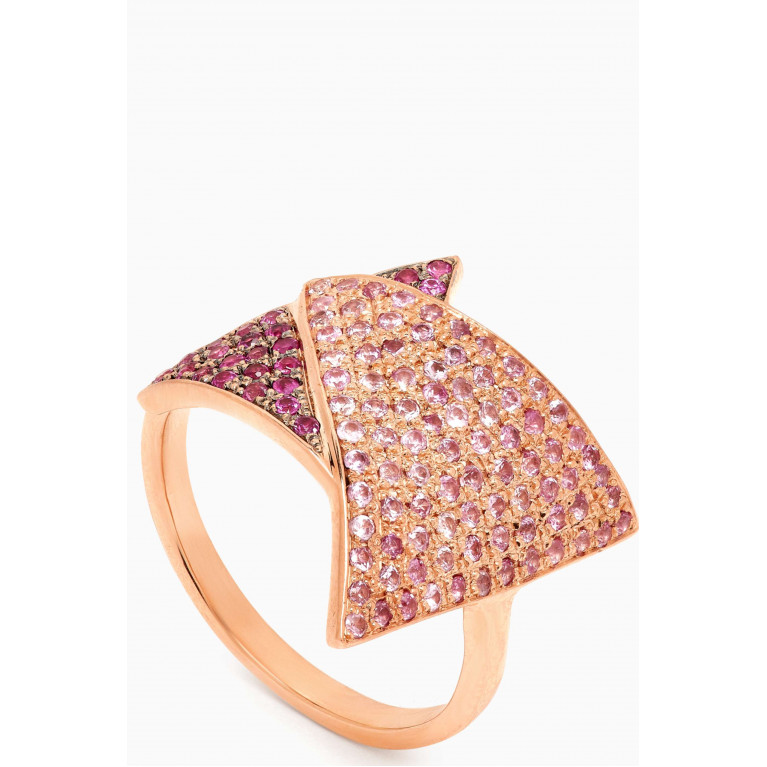 Ralph Masri - 1919 Sapphire Ring in 18kt Rose Gold Pink