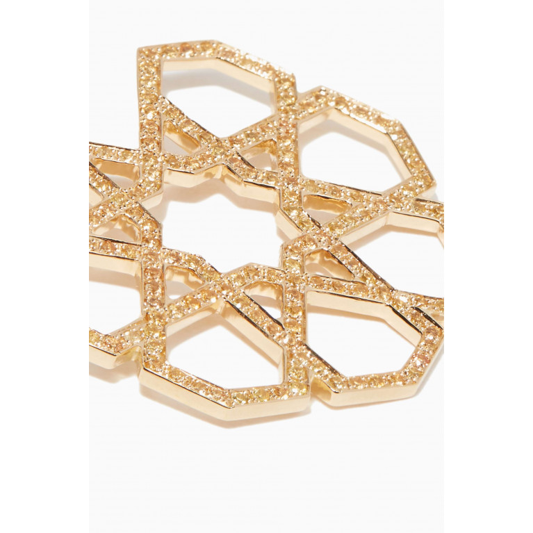 Ralph Masri - Arabesque Deco Sapphire Earrings in 18kt Gold
