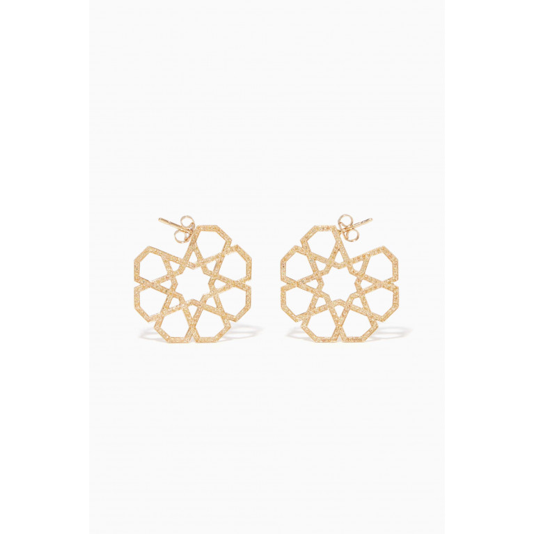 Ralph Masri - Arabesque Deco Sapphire Earrings in 18kt Gold