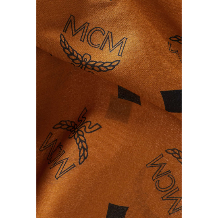 MCM - Monogram-print Bandana Scarf in Cotton-blend