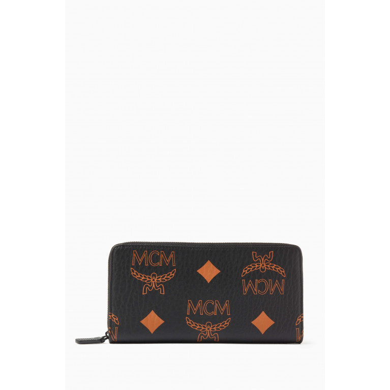 MCM - Large Zip Maxi Visetos Wallet in Coated-canvas