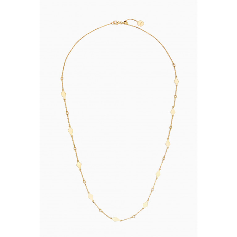 Noora Shawqi - Mosaic Diamond Sautoir Necklace in 18kt Gold