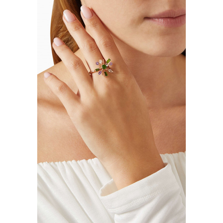 Damas - Fireworks Fiesta Precious Gemstone Ring in 18kt Rose Gold