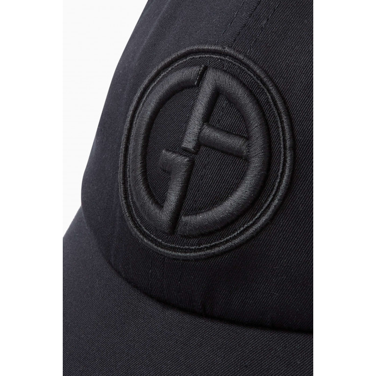Giorgio Armani - Tonal Logo Baseball Cap in Stretch Cotton Blue