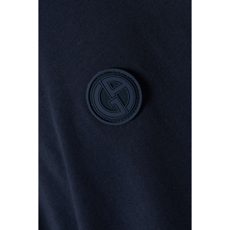 Giorgio Armani - Borgonuovo 11 Logo T-shirt in Cotton Blue