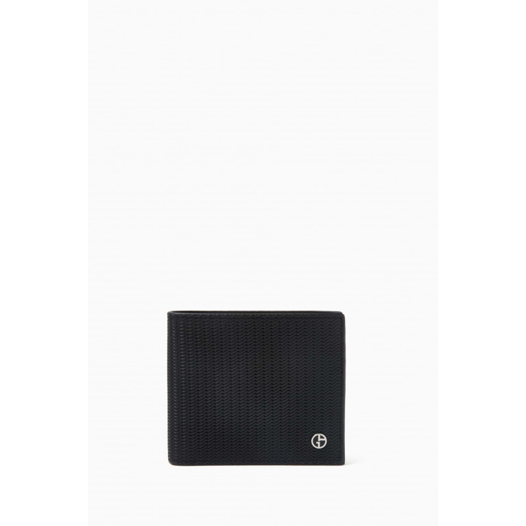 Giorgio Armani - GA Logo Bifold Wallet in Textured Leather