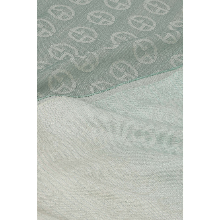 Giorgio Armani - Ombre Logo Scarf in Wool-silk Blend