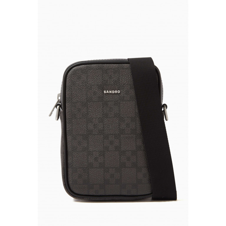 Sandro - Small Square Cross Shoulder Bag in Technical Fabric