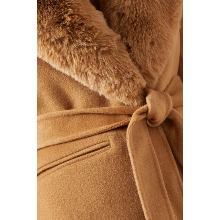 Maje - Faux-fur Coat in Wool