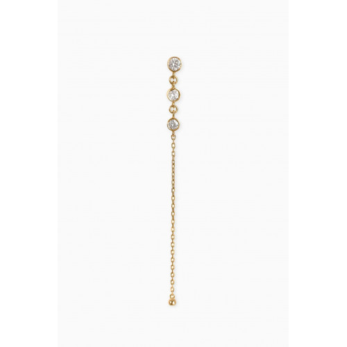 The Golden Collection - Diamond Drop Single Earring in 18kt Gold