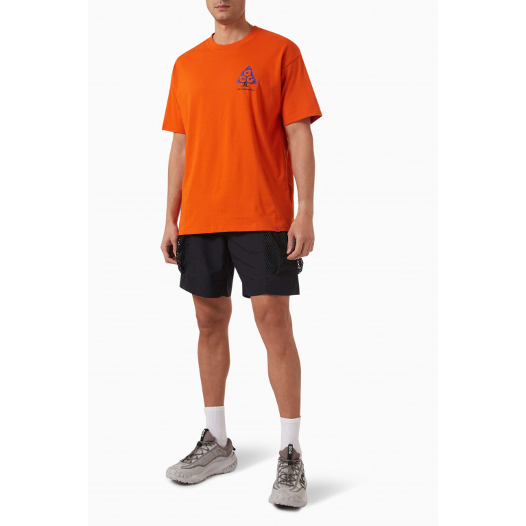 Nike - ACG Wildwood T-shirt in Poly-cotton Jersey Orange