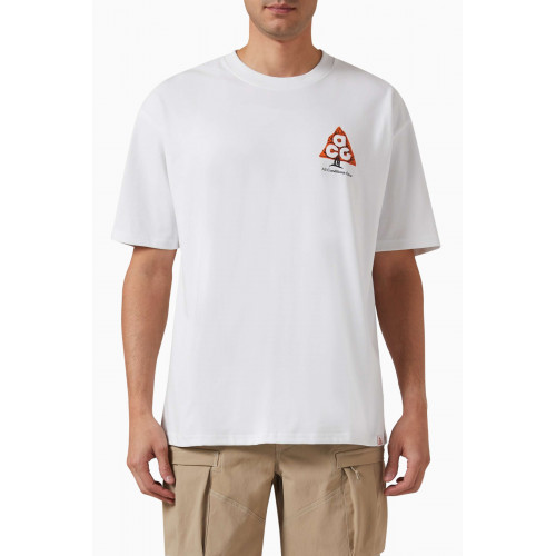 Nike - ACG Wildwood T-shirt in Poly-cotton Jersey White