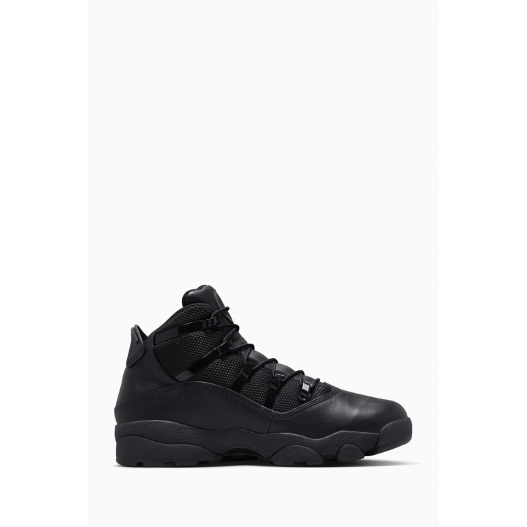 Jordan - Winterized 6 Rings Boots in Leather Black
