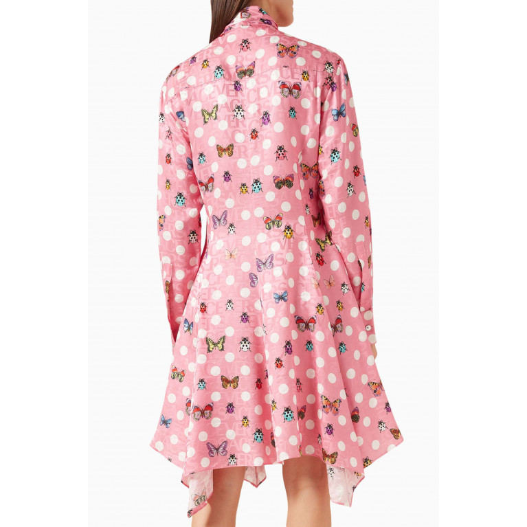 Versace - Butterflies & Ladybugs Mini Dress in Silk-twill