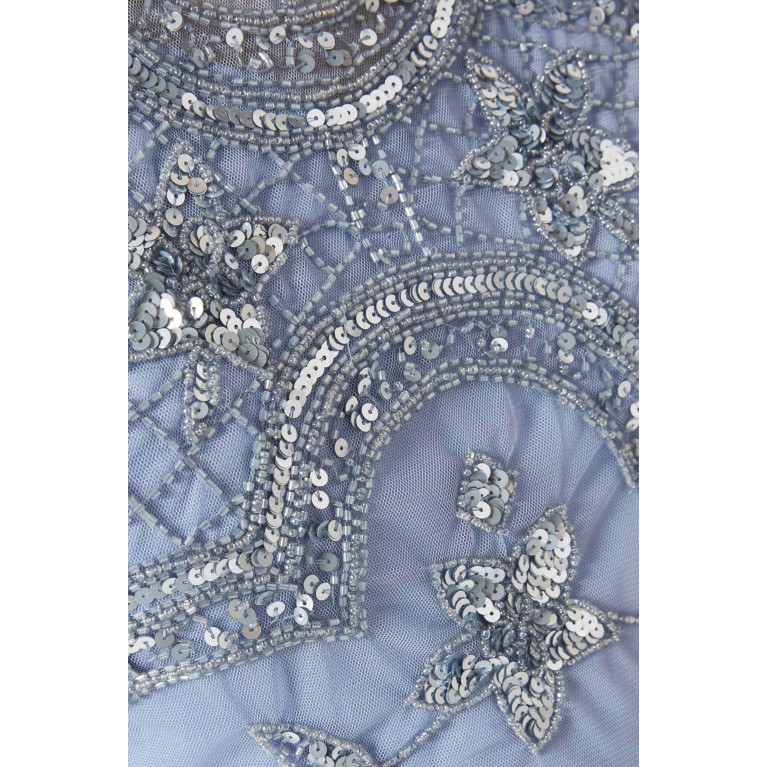 Frock&Frill - Sequin Embellished Maxi Dress Blue