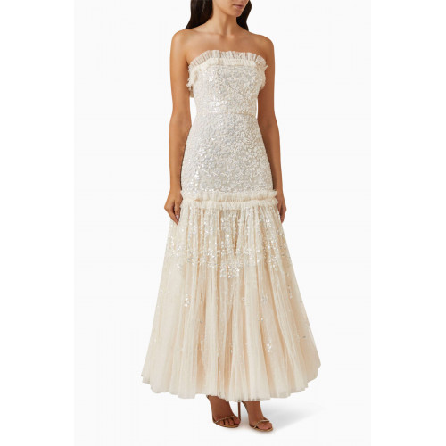 Needle & Thread - Regal Rose Gloss Strapless Gown in Tulle