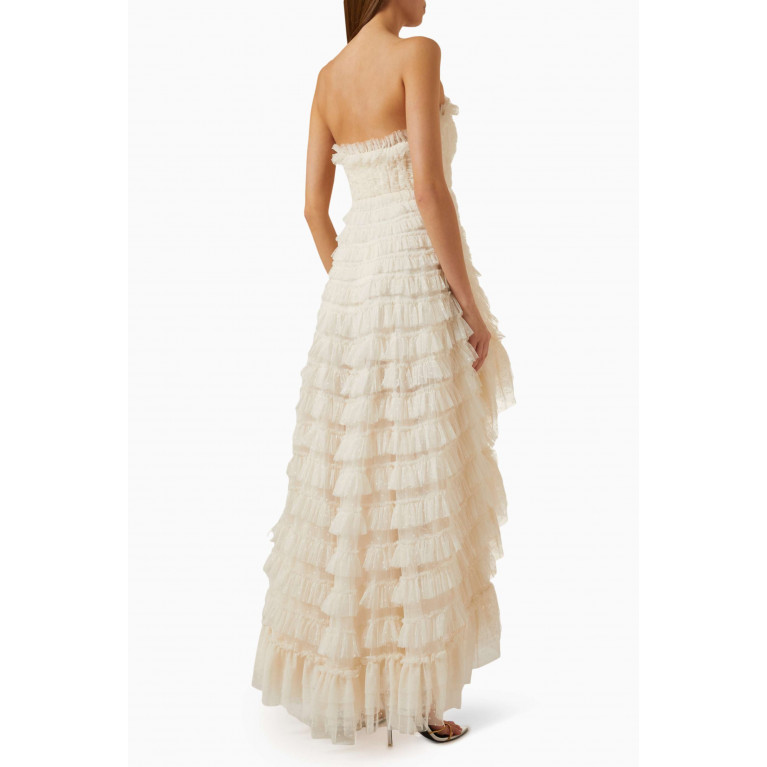 Needle & Thread - Mia Strapless High-low Maxi Dress in Tulle