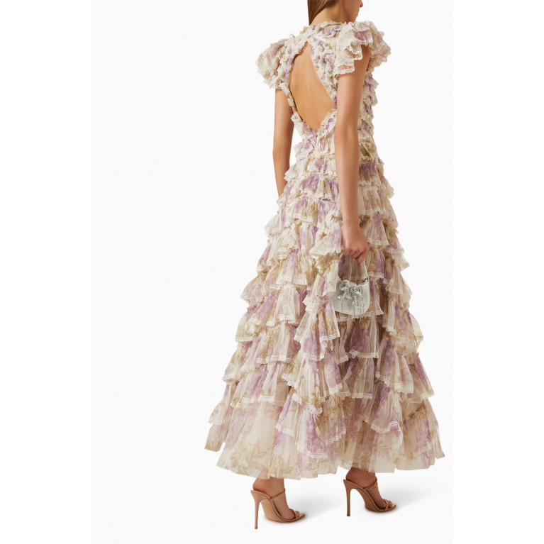 Needle & Thread - Wisteria Ruffle Lace Gown in Recycled Tulle