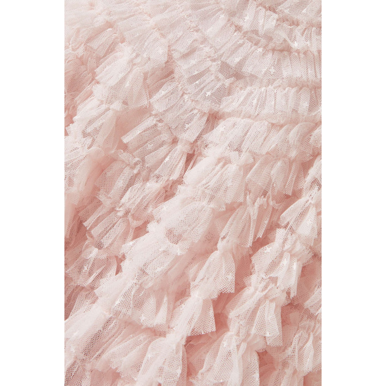 Needle & Thread - Hattie Ruffle Maxi Skirt in Recycled Tulle Pink