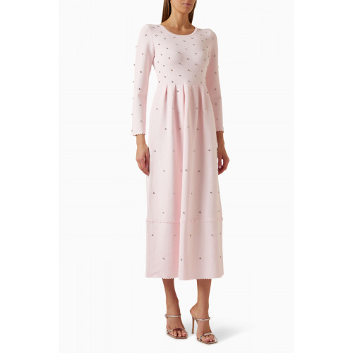 Needle & Thread - Embellished Knit Gown in Recycled Viscose Pink
