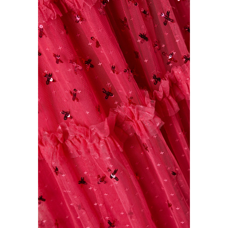 Needle & Thread - Sequin Kisses Ankle Gown in Recycled Tulle Pink