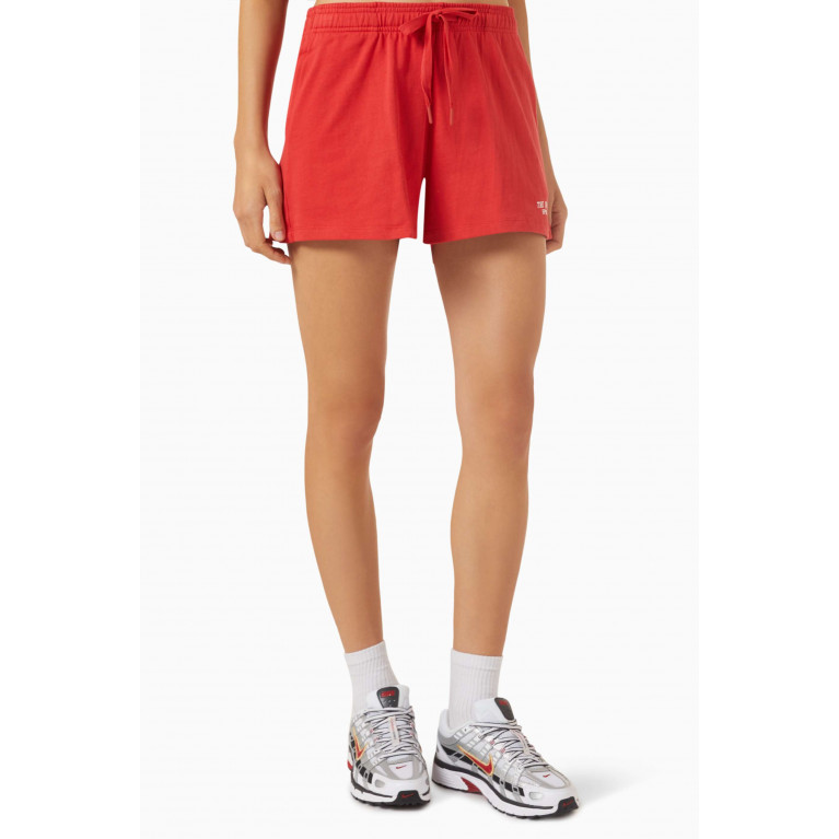 The Upside - Courtsport Zippy Shorts in Organic Cotton Red