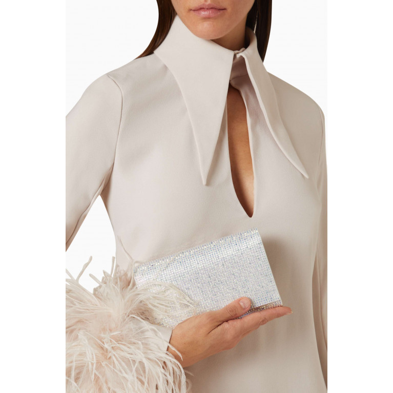 René Caovilla - Aida Crystal-embellished Clutch Bag in Satin