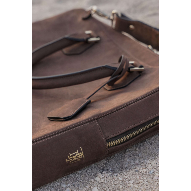 MONTROI - Briefcase in Nubuck Leather