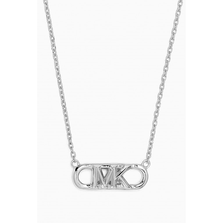 MICHAEL KORS - Empire Logo Necklace in Sterling Silver