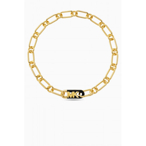 MICHAEL KORS - Empire Logo Necklace in 14kt Gold-plated Brass