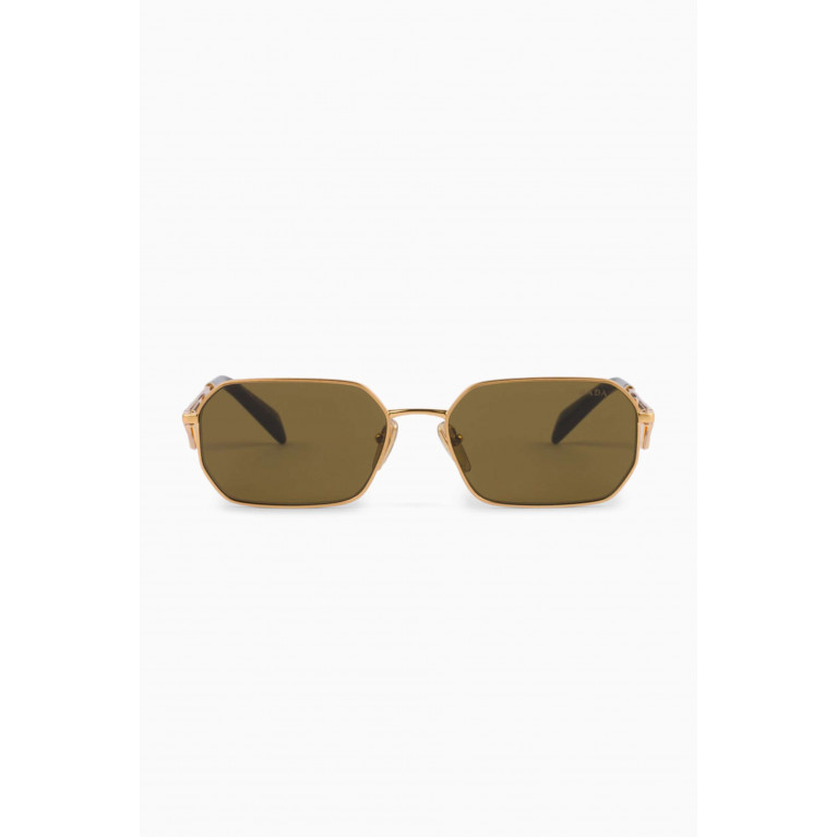 Prada - Rectangle Sunglasses in Metal