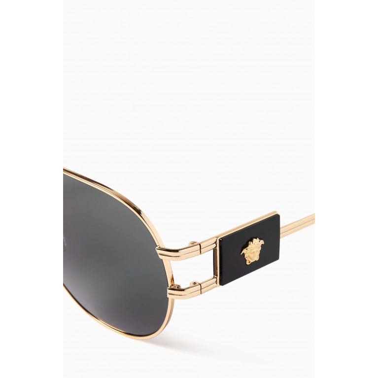 Versace - Aviator Sunglasses in Metal