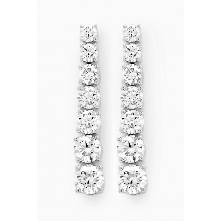 Fergus James - Diamond Drop Earrings in 18kt White Gold