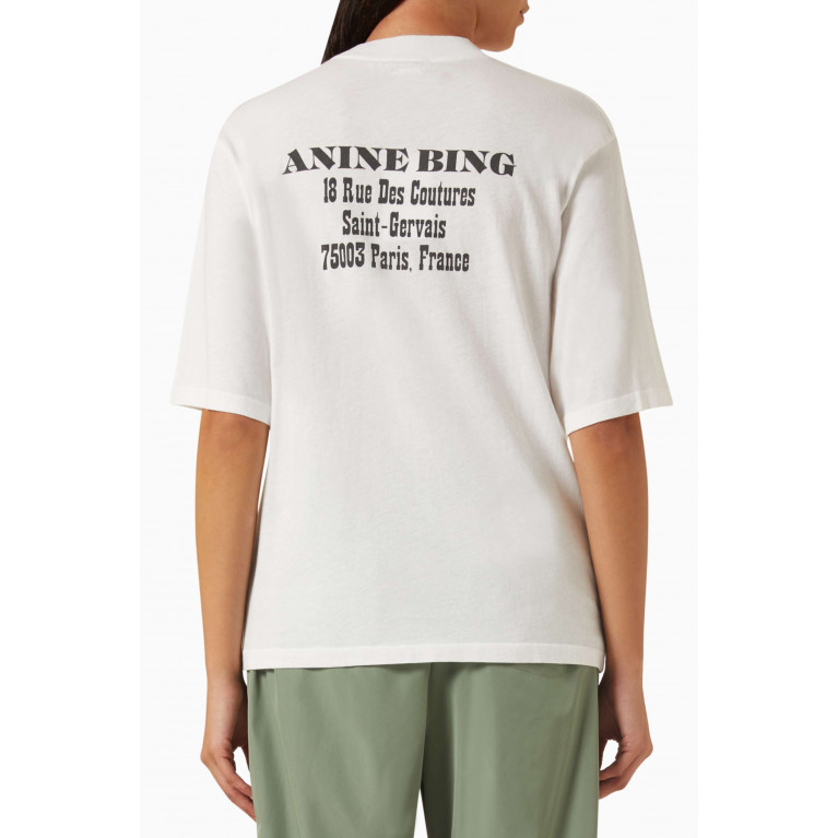 ANINE BING - Avi Paris T-shirt in Cotton-jersey