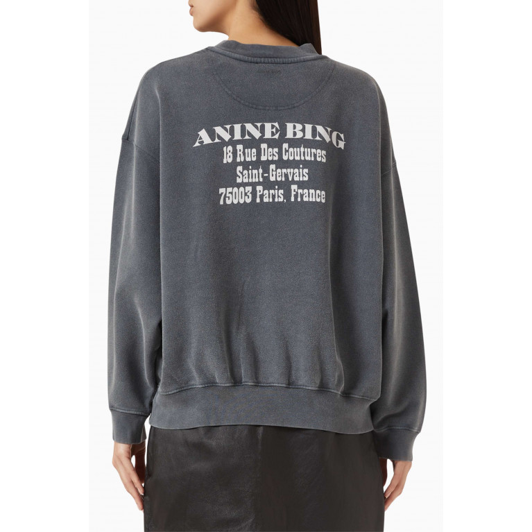 ANINE BING - Jaci Paris Sweatshirt in Cotton