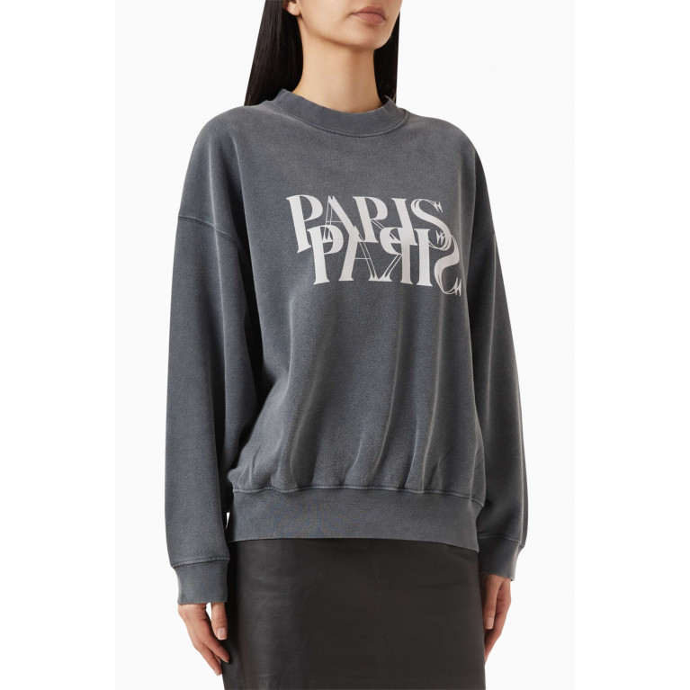 ANINE BING - Jaci Paris Sweatshirt in Cotton