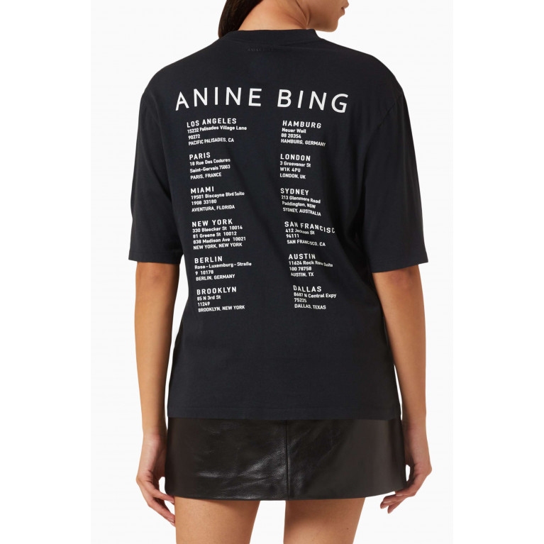 ANINE BING - Avi Smiley T-shirt in Cotton-jersey